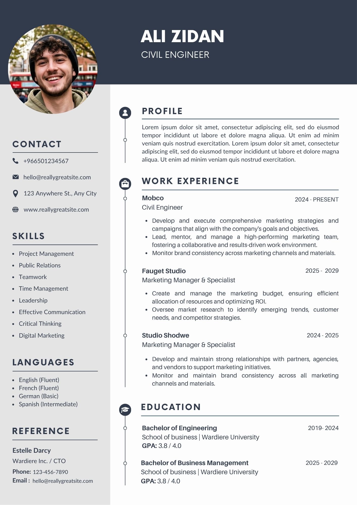Cluttered CV before optimization